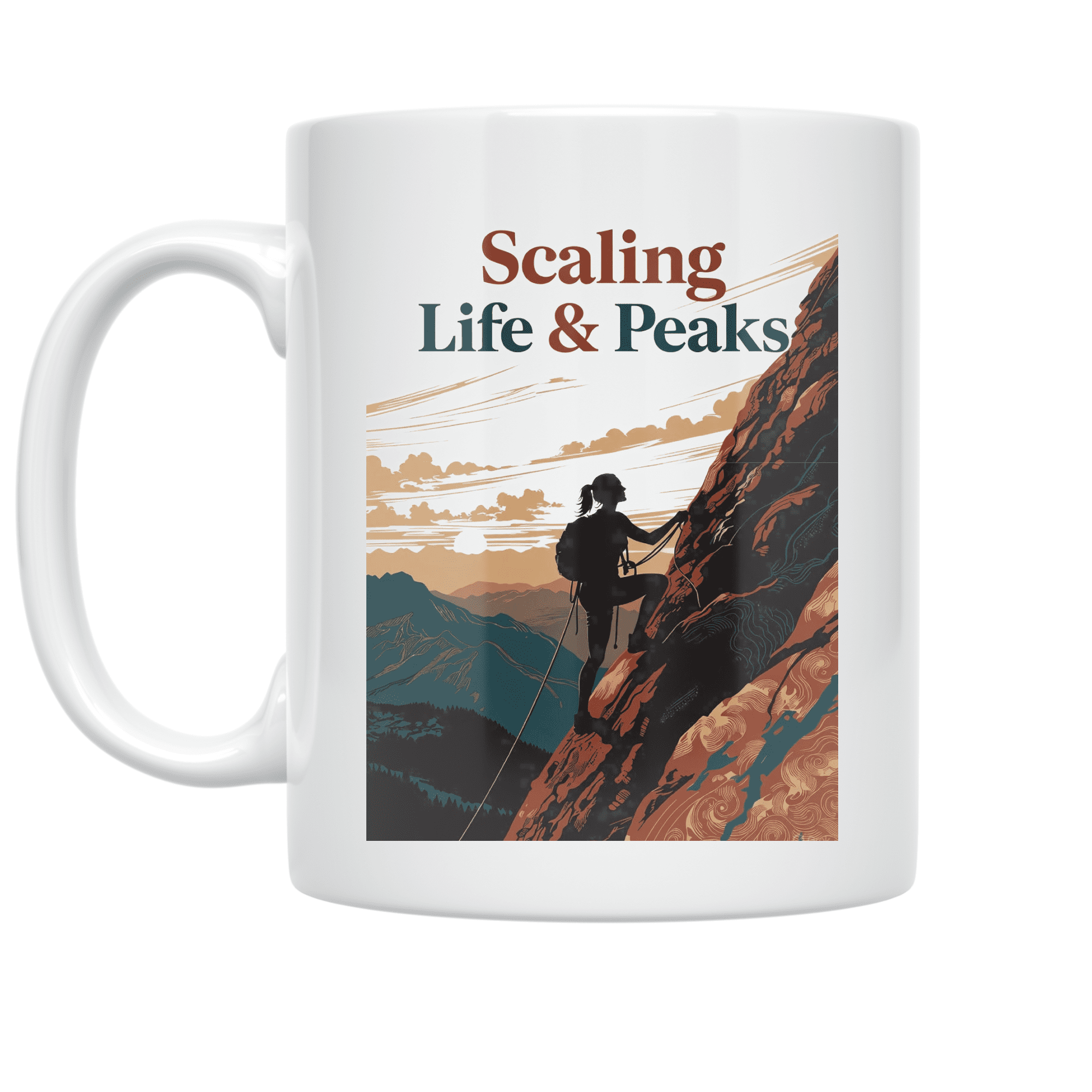 Climbing Mom Adventure - Active Moms - 11 oz Ceramic Coffee Mug