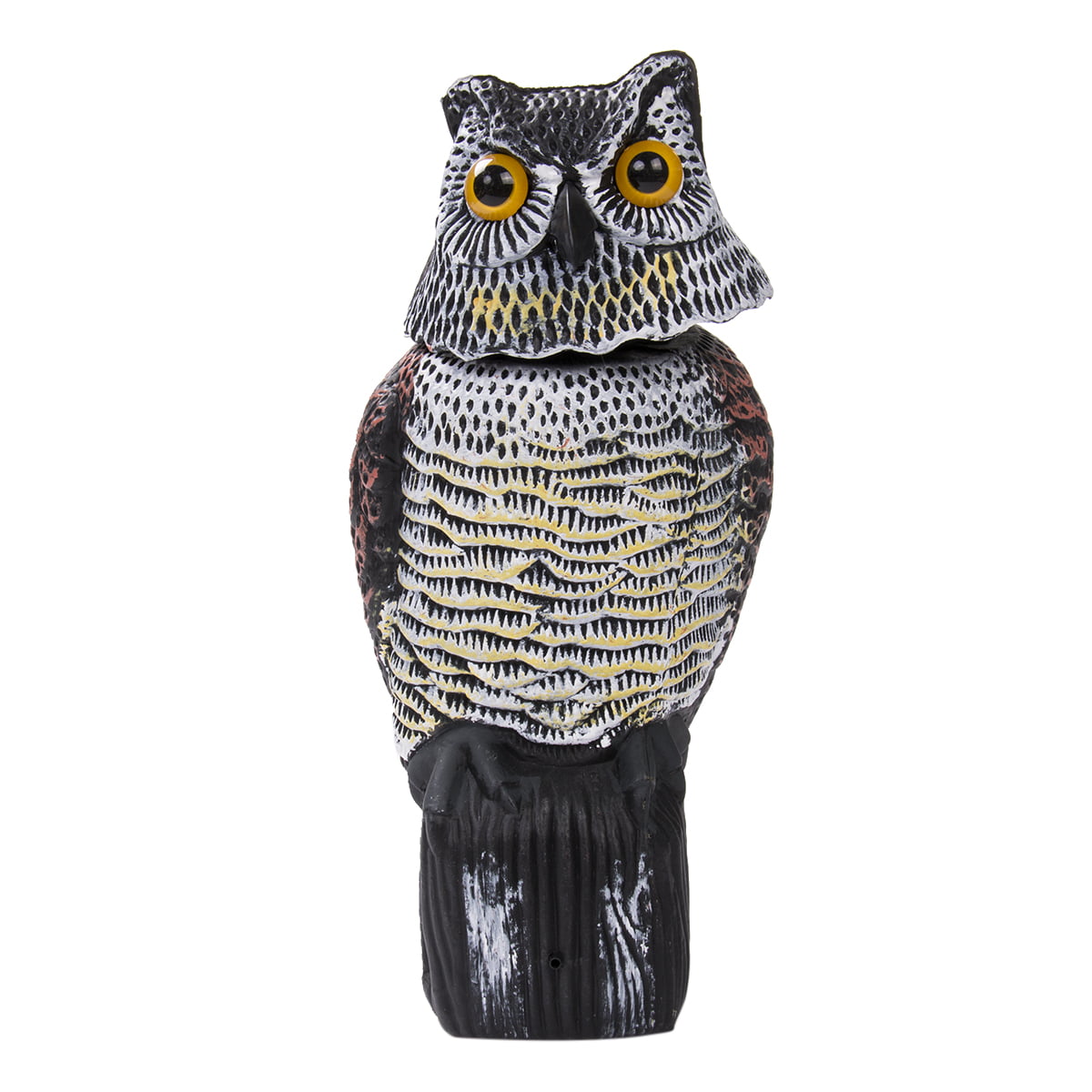 Details about   Realistic Bird Scarer Rotating Head Sound Owl Prowler Decoy Protection Repellent 