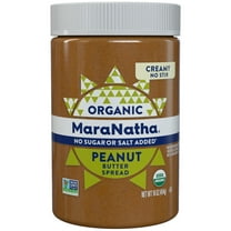 MaraNatha Organic Creamy No Sugar No Salt Peanut Butter Spread, 16 oz