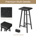 thumbnail image 3 of QinaQin 3-Piece Small Bar Table and Chairs Set with 3 Storage Shelves, Retro Kitchen Dining Set for 2, 3 of 9