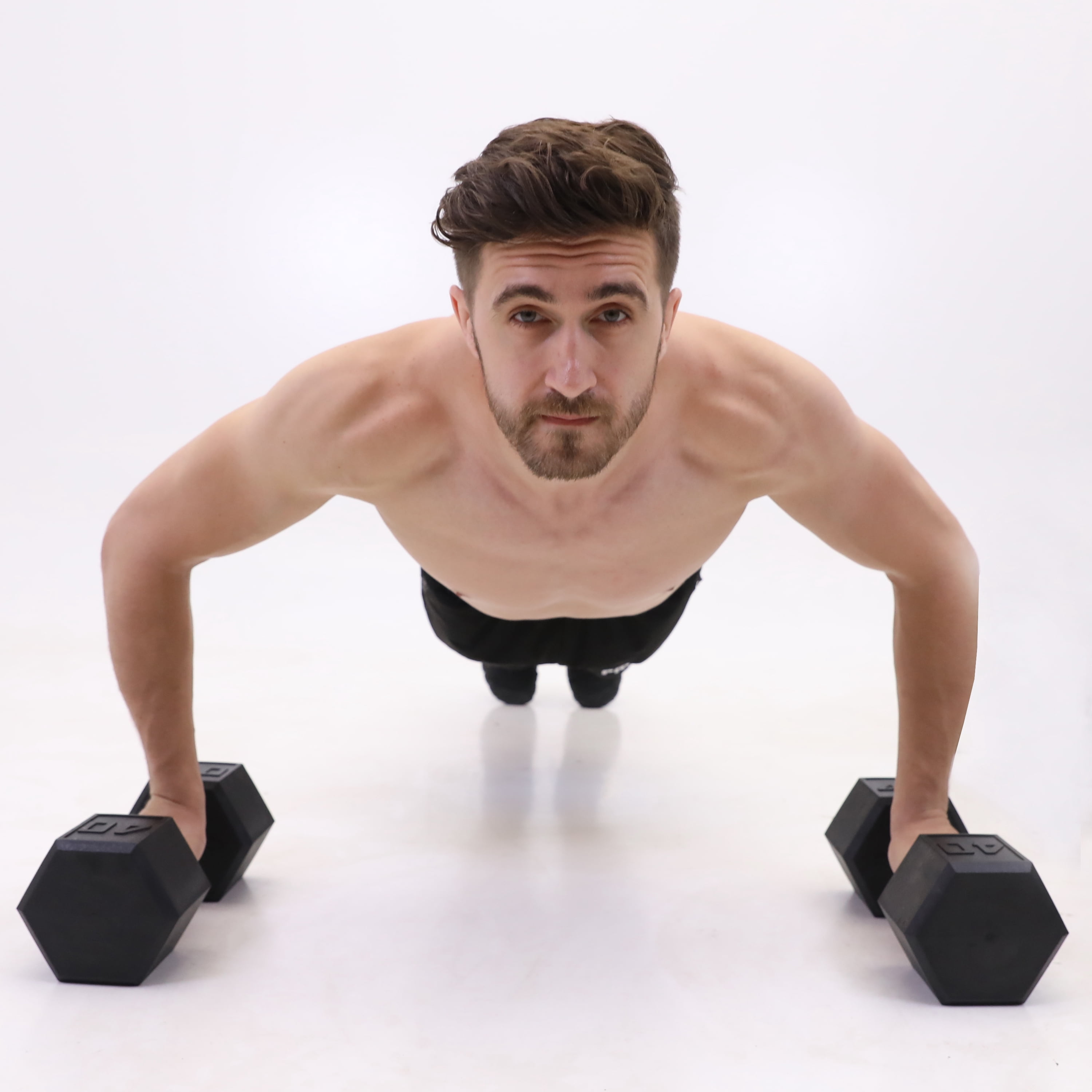 Athletic Works 40 lb Hex Dumbbell, Single Weight, Black