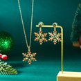 thumbnail image 3 of NICKSUN Christmas Snowflake Rhinestone Jewelry Set for Women, Crystal Pearl Snowflake Pendant Necklace & Dangle Earrings Matching Set, Winter Xmas Holiday Party Accessory Gift, 3 of 5