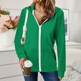 thumbnail image 2 of Zedker Hoodie for Women's Lightweight Zip Up Long Sleeve Thin Casual Hooded Jacket Plus Size, 2 of 7
