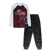 Wonder Nation Boys Long Sleeve Shirt and Pant Pajama Set, 2-Piece, 4-18 & Husky