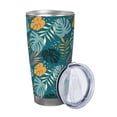 thumbnail image 2 of Vsdgher Tropical Leaves 20 Oz Stainless Steel Vacuum Insulated, Travel Mug Coffee Cup for Home, Office, Outdoor Works Great for Ice Drinks and Hot Beverage -Without Straw, 2 of 8