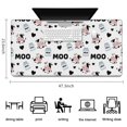 thumbnail image 5 of Long Mouse Pads for Desk,White Cow Moo Milk Pattern Desk Mats on Top Of Desks, Desk Mouse Pad Extra Large with 3mm Non-Slip Base and Stitched Edge for Gaming,Office,Work,Home 47.3"x23.6", 5 of 6
