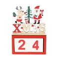 thumbnail image 4 of Christmas Decoration Desk Calendars Decor Wooden Blocks for Holiday Gifts for Kids Adult standing Elk, 4 of 9