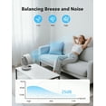 thumbnail image 3 of Taotronics Desk Fans, 12-Inch Air Circulator Fan for Bedroom, 60ft Powerful Airflow, Table Fan with Remote Control, 8-Hour Timer, 160° Tilt Adjustment, 3 Speeds Small Portable Fan for Home, Office, 3 of 8