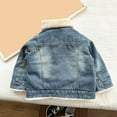 thumbnail image 6 of JAHH Baby Boys Sher𝗉a Denim Jacket, Western Cowboy Lapel Fleec𝖾 Coat - Winter Warm Button Down Crop Top Outerwear, 6 of 8