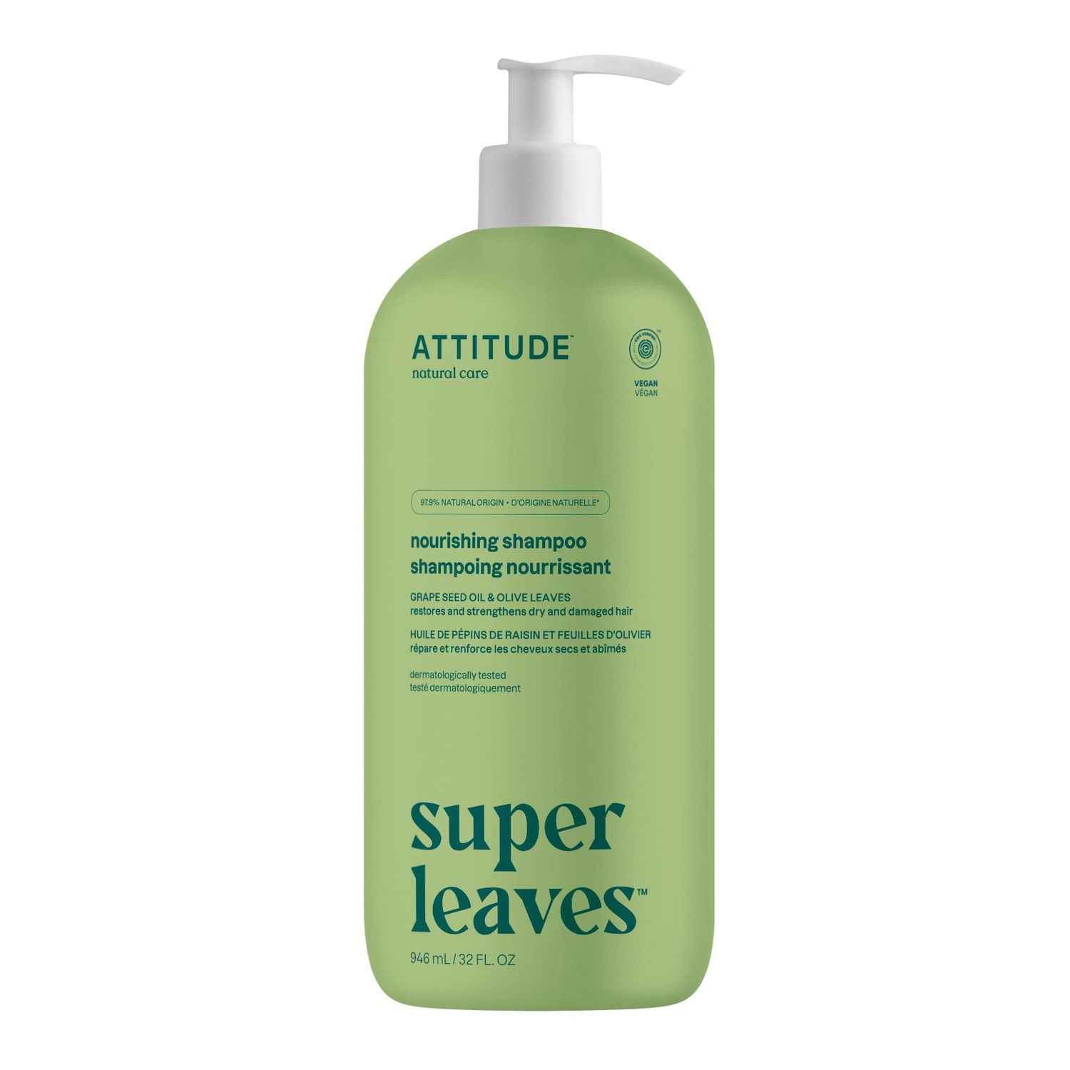 ATTITUDE super leaves, Nourishing Shampoo, Grape Seed Oil & Olive Leaves