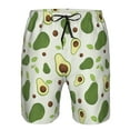 thumbnail image 3 of Pofeuu Green Avocado Prin Men's Swim Trunks Quick Dry Bathing Suit Swimming Board Shorts Mesh Lining Beach Swimwear-, 3 of 6