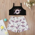 thumbnail image 2 of IROINNID Toddler Girl's Stylsh Sling Vest Tops With Comfy Shorts Suit, 2 of 9