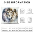 thumbnail image 5 of BCIIG  Oil Painting Lion Throw Pillow Cover King of Wild Animals Pillow Case Cotton Linen Cushion Cover Decorative for Outdoor Home Couch Yellow 18"x18" (Lion), 5 of 5