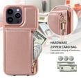 thumbnail image 3 of Dteck for iPhone 14 Pro Case with RFID Blocking Card Holder, iPhone 14 Pro Crossbody Wallet Case Shockproof Purse PU Leather Protective Back Cover,Rosegold, 3 of 9