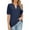 Navy Blue, variant on YYDGH Womens Summer Puff Short Sleeve V Neck T-Shirts Eyelet Casual Lace Dressy Tops Tunic Blouses White S