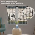 thumbnail image 6 of Camping Motivational Plaid Kitchen Curtains, Brown Herringbone Autumn Short Window Curtains Set of 2, Window Treatment Tier Curtains for Kitchen Over Sink Dining Room Decor (26x36 Inch), 6 of 6