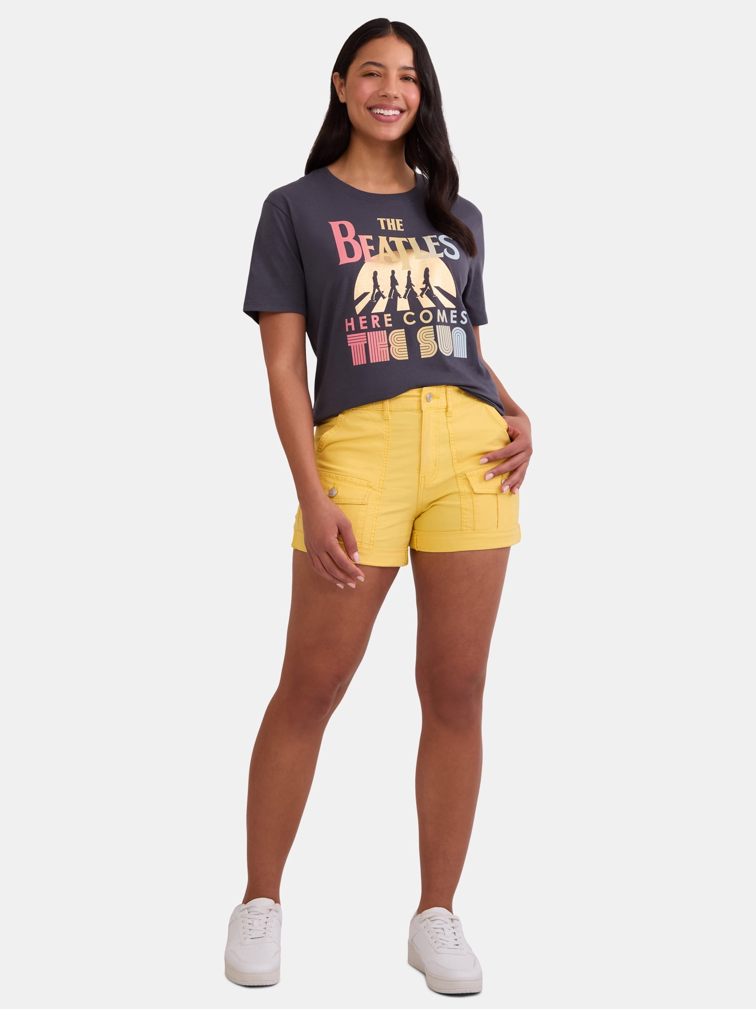 Time and Tru Women's Beatles Here Comes the Sun Graphic Tee, Sizes XS-XXXL