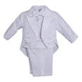 thumbnail image 4 of Baby Boys Formal White Poly Cotton 5 Piece Classic Suit Set with Tail, 4 of 4