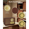 thumbnail image 4 of OTIC Vintage Wood AM/FM Bluetooth Radio, Portable Speakers with Retro Design, Rechargeable, Bass & Treble Control, Home Decor Gift for Office, Kitchen, Gift for Parents, 4 of 8