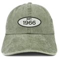 thumbnail image 1 of Trendy Apparel Shop Established 1966 Embroidered 52nd Birthday Gift Pigment Dyed Washed Cotton Cap - Dark Green, 1 of 2