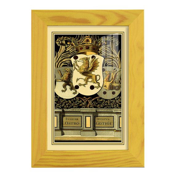 Family Crest II -Framed Print w/glass-Sunflower Yellow