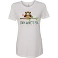 thumbnail image 3 of Inktastic 50th Birthday Looks Whoos 50 Owl Women's T-Shirt, 3 of 5