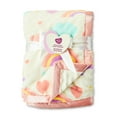 thumbnail image 2 of Parent's Choice Plush Reversible Rainbow Girl's Polyester Baby Blanket, 2 of 8