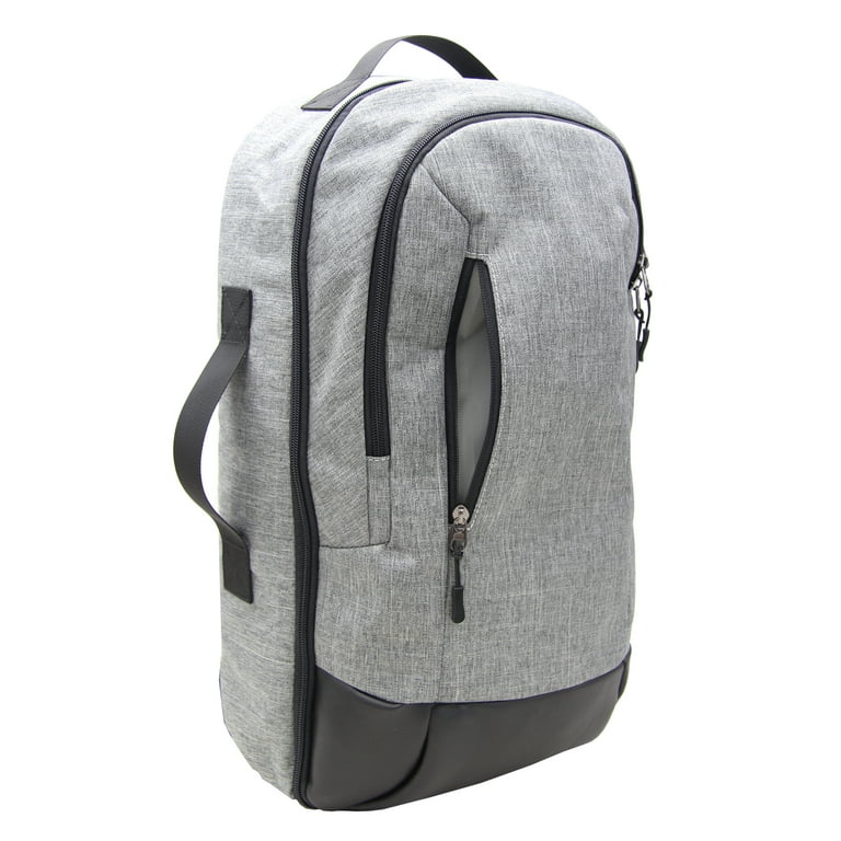 Protege 20 inch Convertible Travel Backpack with Multi Pockets and Trolley Sleeve, Gray Protege 20 inch Convertible Travel Backpack with Multi Pockets and Trolley Sleeve, Gray