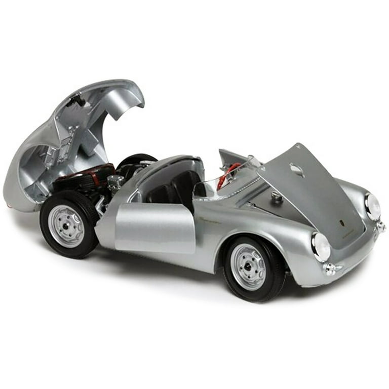 ミニカー Maisto Porsche 550 ASpyder & Datsun 240Z Maisto Porsche 550 A Spyder Silver 1/18 Scale Diecast Model Toy