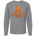 thumbnail image 3 of Inktastic Orange Octopus Long Sleeve T-Shirt, 3 of 5