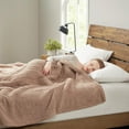 thumbnail image 4 of True North by Sleep Philosophy Sherpa Fabric King Heated Blanket in Brown, 4 of 10
