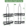 thumbnail image 2 of SHINGONE Extended Shower Caddy with Hooks, Rustproof Shampoo Soap Holder, Large Hanging Bathroom Caddy, 2 of 7