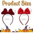 thumbnail image 2 of LinYooLi Headbands for Women 2Pcs Red Headband Bow headband for Women Gril Christmas Halloween Cosplay Hairband Hair Accessories, 2 of 7