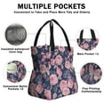 thumbnail image 3 of Pioneer Flower Drawstring Lunch Bag Women - Drawstring Lunch Bag Insulated for Work Office - Stain-Resistant Large Lunchbags for Women with Multi-Pockets, 3 of 6