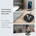 thumbnail image 4 of Baseus Magnetic Desktop Bracket Wireless Charger For iPhone 12 series 15W Quick Wireless Charging Magnetic Alignment Desktop Phone Holder Storage Bracket Fast Charging Pad BS-W519, 4 of 9