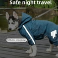 thumbnail image 5 of Cute Pet Dog Raincoat, Raincoat Body Covered With Hood, Reflective Night Light Strip, Double Waterproof Raincoat, Bear-shaped Pet Dog Hooded Cape, 5 of 7