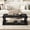 Black, variant on Vintage Coffee Table with Artistic Vase Column Legs, Pine Veneer Top, Retro Center Table with Solid Wood Legs, 43.5" Rectangular Coffee Table for Living Room, Study, Black