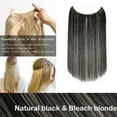 thumbnail image 2 of 20” Invisible Wire Hair Extensions Miracle Secret Fish Line Hairpieces Silky Straight Synthetic hair, 2 of 4