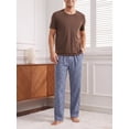 thumbnail image 5 of CHAOJISHE Mens Pajama Pants 100% Cotton Pajama Pants Lightweight Pjs Bottoms Sleepwear Soft Lounge Pajama Bottoms for Men Dark BLUE SIZE:XXL, 5 of 8