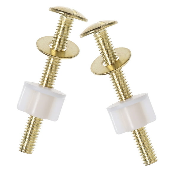 Tineasur Toilet Tank Bolts Golden Strong Copper-Plated Iron Secure Connection 2Pcs