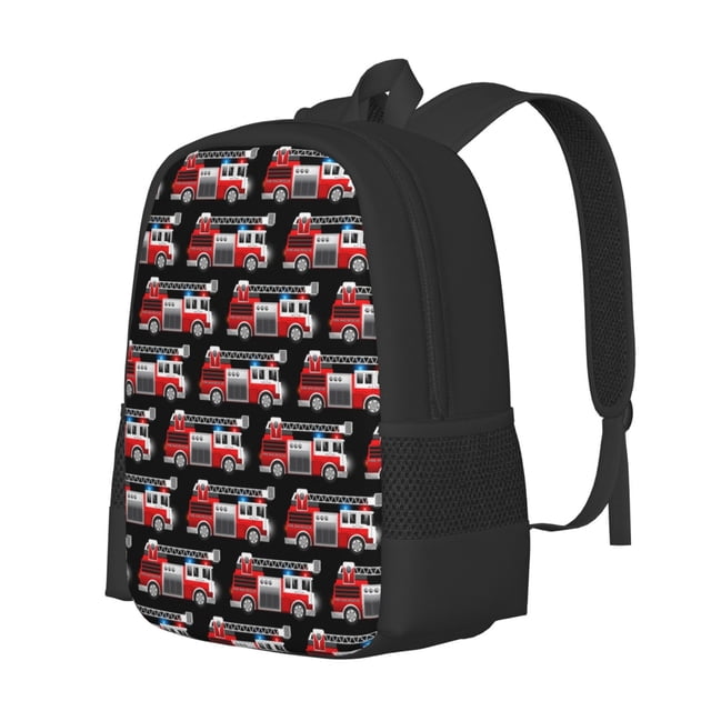 Balery Fire and Rescue Truck Mochila para hombre y mujer - Tela Oxford 600D resistente - Gran capacidad, resistente al agua, ideal para la escuela, viajes y senderismo