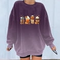 thumbnail image 2 of Futezty Womens Halloween Pumpkin Sweatshirts Fall Iced Coffee Lover Shirt Long Sleeve Pullover Tops Clothes, 2 of 8