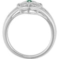 thumbnail image 2 of FB Jewels 925 Sterling Silver Emerald Granulated Filigree Ring Size 7, 2 of 2