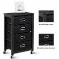 thumbnail image 4 of Gymax Armoire de Classement de Rangement Mobile Robuste avec 4 Tiroirs Noir, 4 of 9