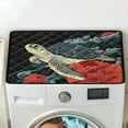 thumbnail image 5 of ZIATUBLES Turtle Flower Washing Machine Dustproof Top Cover Water Resisitant Washer Dryer Protector Top Protector Mat Versatile Home Laundry Room Kitchen Decor Accessories, 24 x 19.7 Inch, 5 of 7