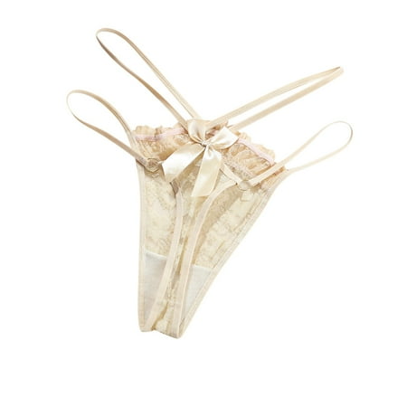 New & Trending  Women s Buttocks Hot Girl Lace Panties  Breathable Thongs  Double Thin Belt  Show Waist  Sexy Temptation  For Daily Wear  Comfortable Material  Plussize Womens Tops | Khaki L