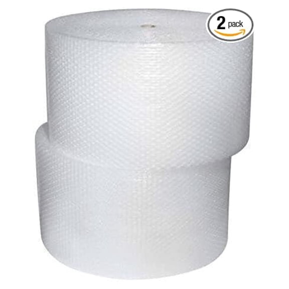 Bubble Cushioning Wrap Roll - 700ft x 12in, 3/16" Small Bubble - Packing & Shipping Supplies - Perforated for Easy Use - 2 Rolls