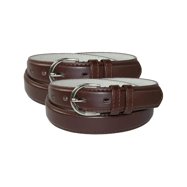CTM® Ceinture Habillée en Cuir 1 1/8 Pouce (Lot de 2) (pour Femmes)