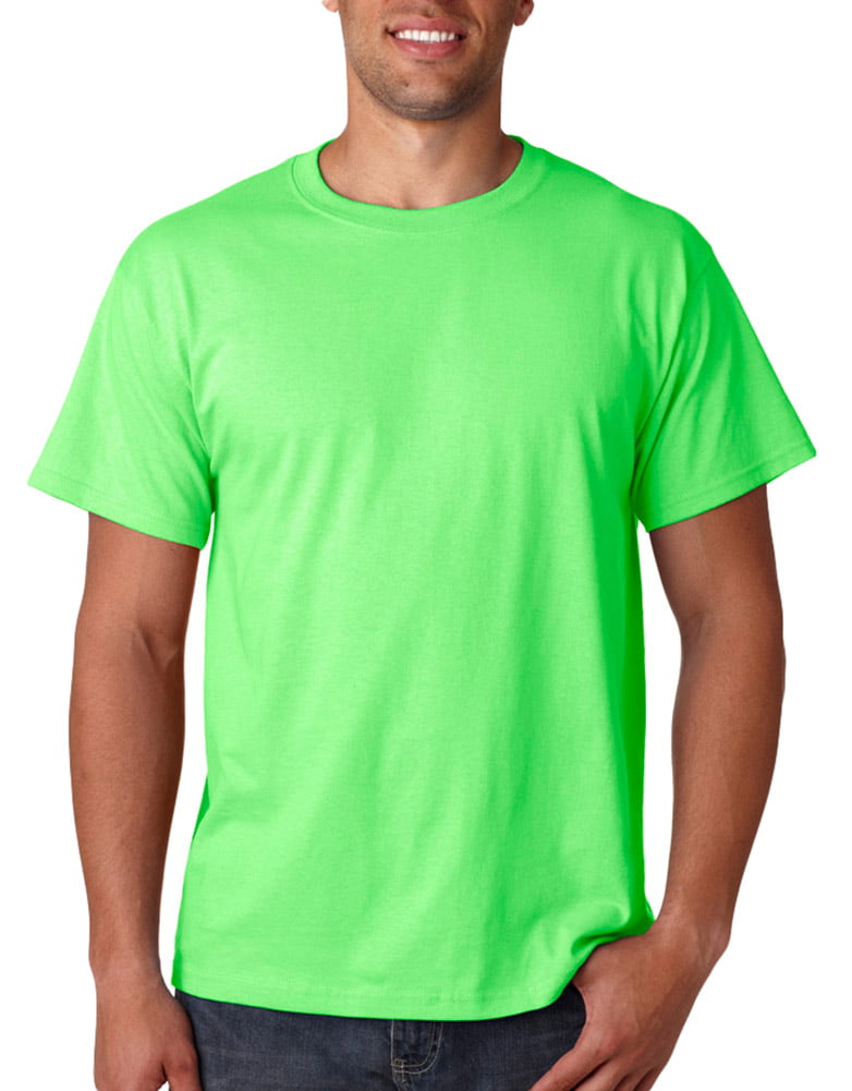 3930 Lightweight Cotton T-Shirt -Neon Green-3XL - Walmart.com