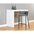 thumbnail image 3 of Home Square Sarai 30" Fabric and Steel Barstool in Koala Gray/Black - Set of 3, 3 of 8